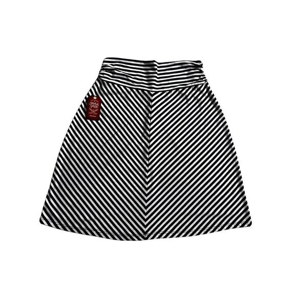 Faded Glory Skirt Black/White Striped Jersey Size S - Picture 1 of 5